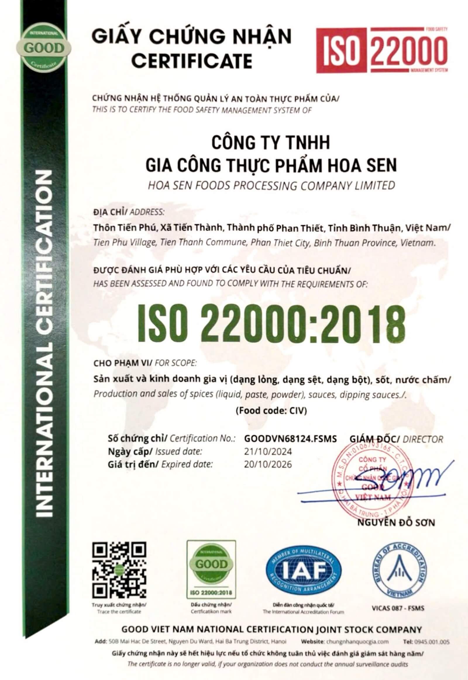 Chứng nhận